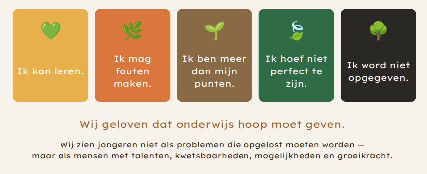 Visie van De Leerboom over leren, fouten maken, groei en vertrouwen